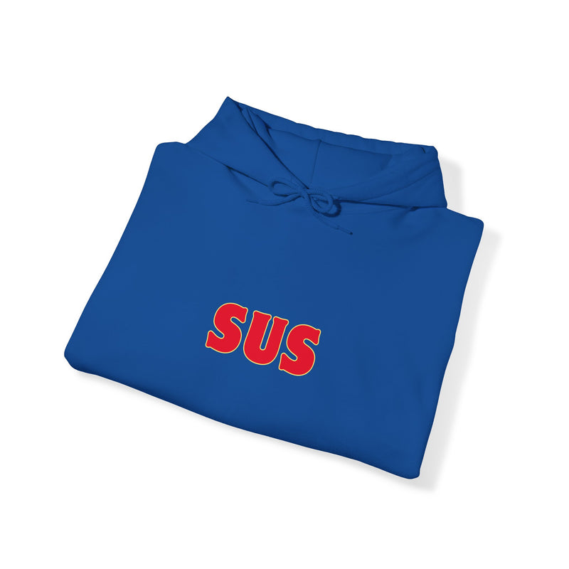 SUS -Unisex Heavy Blend™ Hooded Sweatshirt- Giving the impression that something is questionable or dishonest